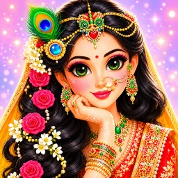 Symbol von Radha Traditionelles Makeover